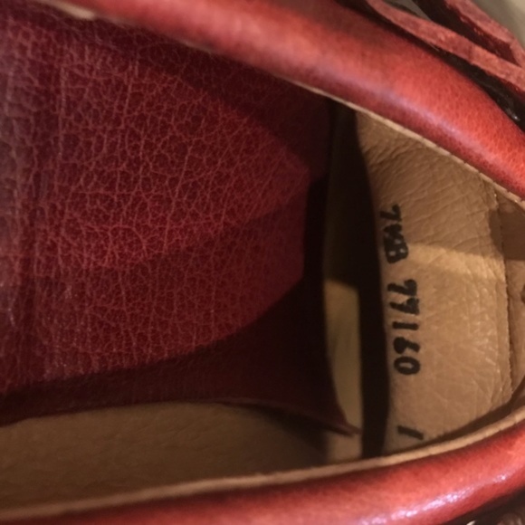 EUC Frye Red Carson Harness Belted Clog Booties (7.5) - Picture 2 of 9